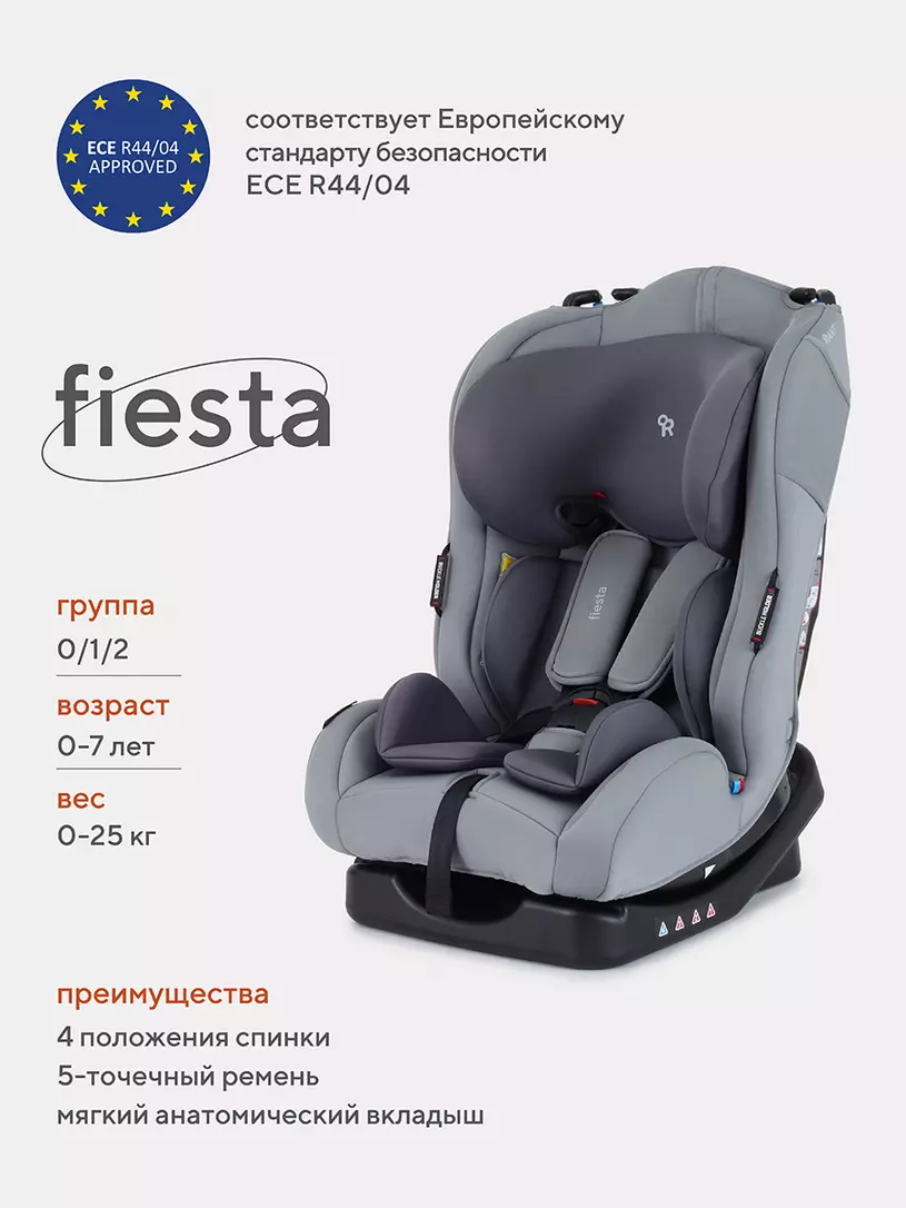 АВТОКРЕСЛО BASIC FIESTA GREY (0-25 КГ) BUBBLES интернет-магазин детских  товаров для новорожденных Андрюшка