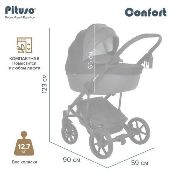 CONFORT ЧЕРНЫЙ+КОЖА ТЕМ.ГРАФИТ